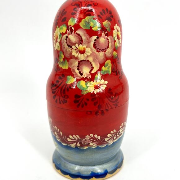 Vintage Russian Matrioska Nesting Dolls 5 Doll Set - Picture 5 of 7